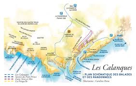 carte randonnée calanques